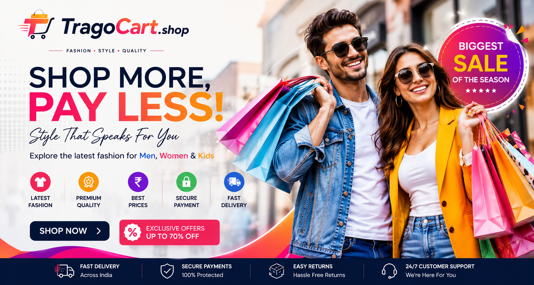 Tragocart shop Online clothing store