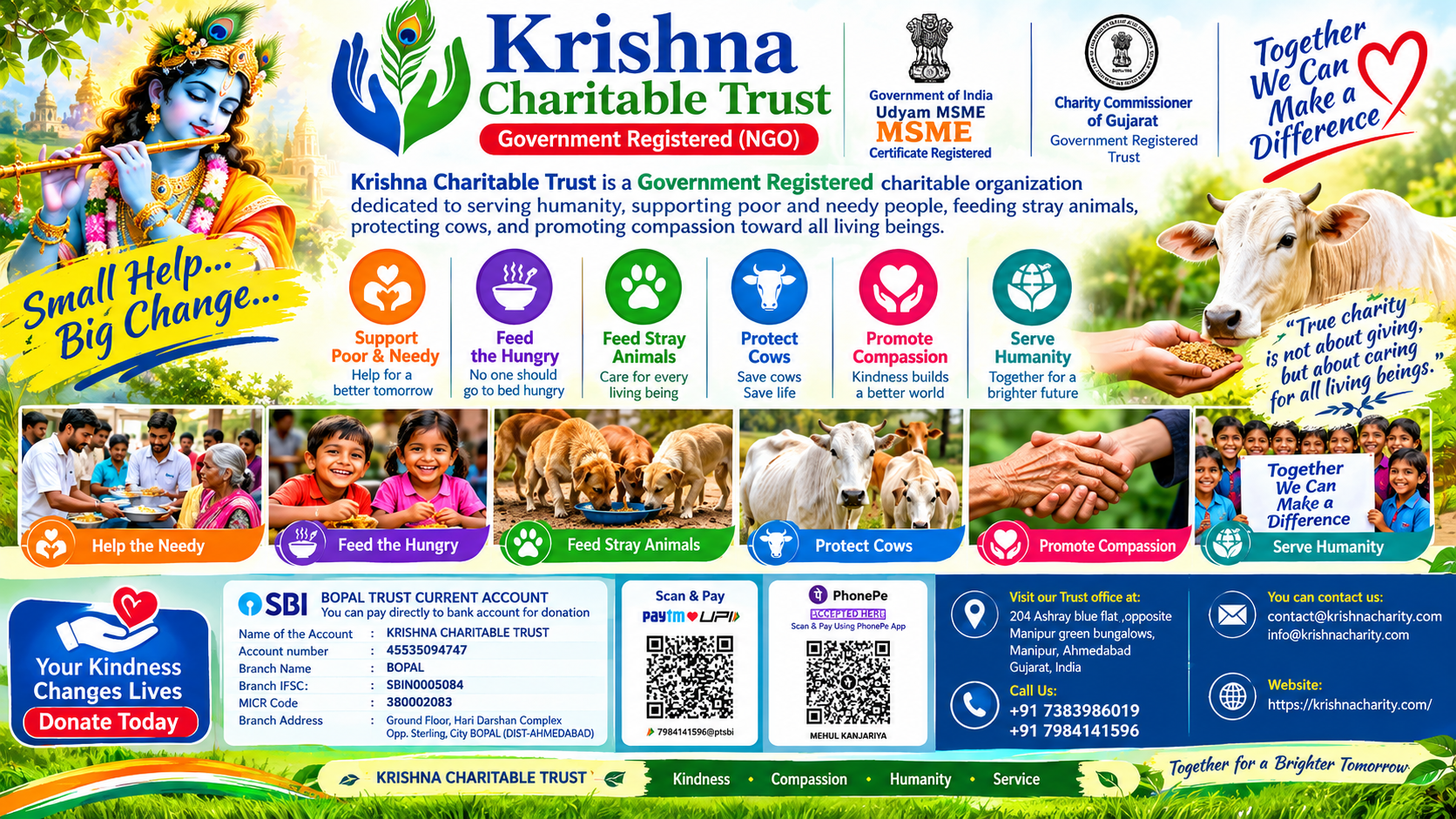 Krishna CharitableTrust Government Registered (NGO)